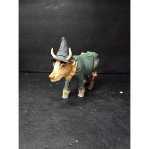 Cow Parade Scarecrow Cow Figurine, Westland Giftware, Wizard of Oz, #7243, Flaw